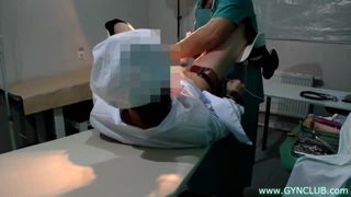 Strict doctor and orgasm on a gynecological chair